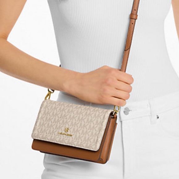 Michael Kors Jet Set Small Logo Smartphone Convertible Crossbody Bag, BNWT - Picture 2 of 7